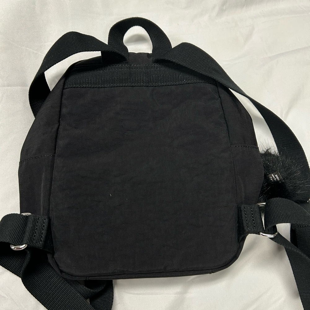Kipling Marlee Nylon Backpack Black With Gorilla Charm - Picture 7 of 8